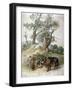 A Halt, 1888-John Gilbert-Framed Giclee Print