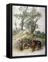 A Halt, 1888-John Gilbert-Framed Stretched Canvas