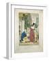 A Hand Coloured Lithographed Scene of a Man Proposing, C.1800 (Hand Coloured Lithoraph on Card)-null-Framed Giclee Print