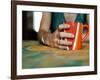 A Hand Holding a Red Mug-Katrin Adam-Framed Photographic Print