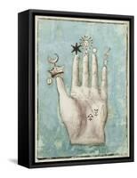 A Hand with Alchemical Symbols Against the Fingers, First Half of the 17th Century-null-Framed Stretched Canvas