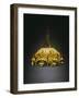 A "Hanging Head" Dragonfly Glass and Gilt Bronze Chandelier-Tiffany Studios-Framed Giclee Print