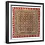 A Hanging of Red Wool Facecloth Applied and Embriodered with an Ogival Lattice of Flowering Vines-null-Framed Giclee Print