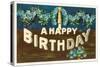 A Happy Birthday, Violets-null-Stretched Canvas