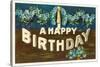 A Happy Birthday, Violets-null-Stretched Canvas