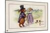 A Happy Easter Postcard with Rabbit Family-Paper Rodeo-Mounted Giclee Print