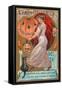 A Happy Halloween, Victorian Lady with Jack O'Lantern-null-Framed Stretched Canvas