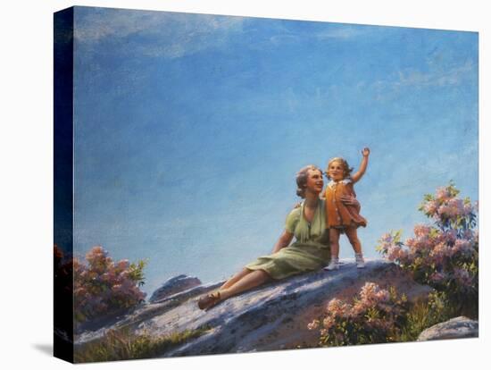 A Happy Moment, 1919-Charles Courtney Curran-Stretched Canvas