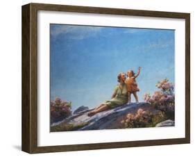 A Happy Moment, 1919-Charles Courtney Curran-Framed Giclee Print