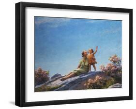 A Happy Moment, 1919-Charles Courtney Curran-Framed Giclee Print