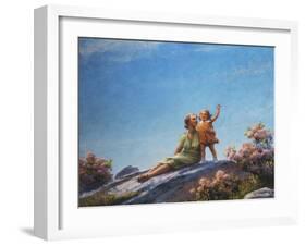 A Happy Moment, 1919-Charles Courtney Curran-Framed Giclee Print