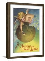 A Happy New Year Postcard-null-Framed Giclee Print