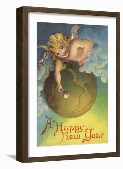 A Happy New Year Postcard-null-Framed Giclee Print