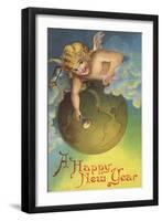 A Happy New Year Postcard-null-Framed Giclee Print