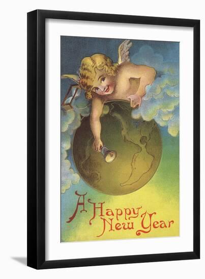 A Happy New Year Postcard-null-Framed Giclee Print