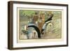 A Happy Party of Little Motorists-Charles Robinson-Framed Art Print