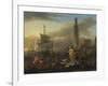 A Harbour Scene, c.1665-Nicolaes Pietersz. Berchem-Framed Giclee Print