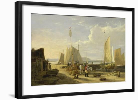 A Harbour Scene in the Isle of Wight, Looking Towards the Needles, 1824-George Vincent-Framed Giclee Print