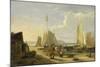 A Harbour Scene in the Isle of Wight, Looking Towards the Needles, 1824-George Vincent-Mounted Giclee Print