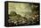 A Harbour Scene, Possibly Genoa-Andries van Eertvelt-Framed Stretched Canvas