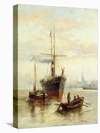 A Harbour Scene with a View of Venice-Bartolomeo Bezzi-Stretched Canvas