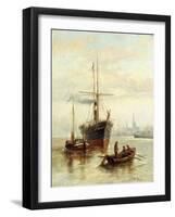 A Harbour Scene with a View of Venice-Bartolomeo Bezzi-Framed Giclee Print