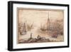 A Harbour Scene with Shipping and a Church at Sundown-Cornelis Claesz Van Wieringen-Framed Giclee Print