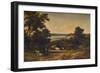 'A Harbour surrounded by Wooded Hills and Meadows with Cattle', 1859, (1938)-Alfred Vickers-Framed Giclee Print