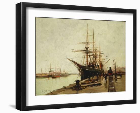 A Harbour-Eugene Galien-Laloue-Framed Giclee Print