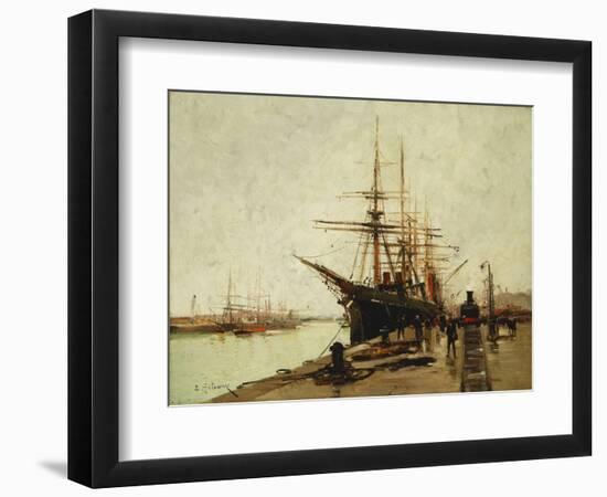 A Harbour-Eugene Galien-Laloue-Framed Premium Giclee Print