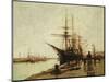 A Harbour-Eugene Galien-Laloue-Mounted Premium Giclee Print