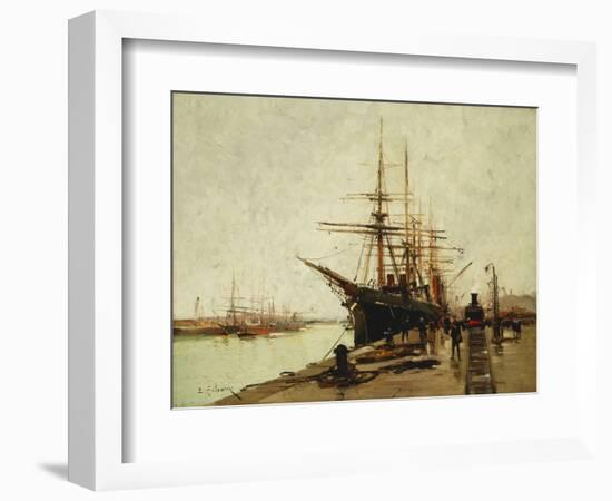 A Harbour-Eugene Galien-Laloue-Framed Giclee Print