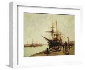 A Harbour-Eugene Galien-Laloue-Framed Giclee Print