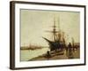 A Harbour-Eugene Galien-Laloue-Framed Giclee Print