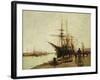 A Harbour-Eugene Galien-Laloue-Framed Giclee Print