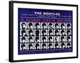 A Hard Day's Night, British Poster, (Top to Bottom), 1964-null-Framed Art Print