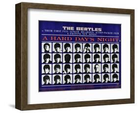 A Hard Day's Night, British Poster, (Top to Bottom), 1964-null-Framed Art Print