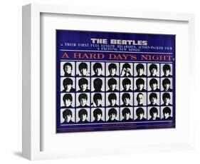 A Hard Day's Night, British Poster, (Top to Bottom), 1964-null-Framed Art Print