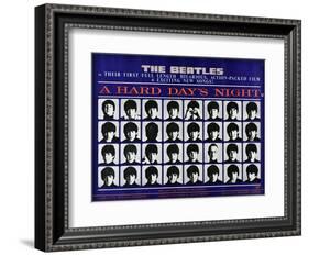 A Hard Day's Night, British Poster, (Top to Bottom), 1964-null-Framed Art Print