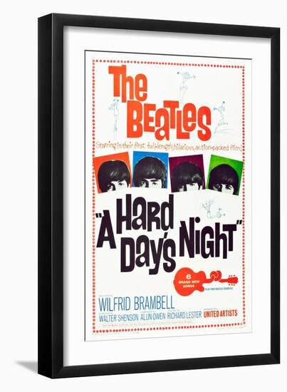 A Hard Day's Night, the Beatles, 1964-null-Framed Art Print