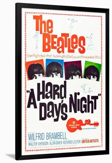 A Hard Day's Night, the Beatles, 1964-null-Framed Art Print