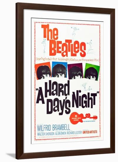 A Hard Day's Night, the Beatles, 1964-null-Framed Art Print