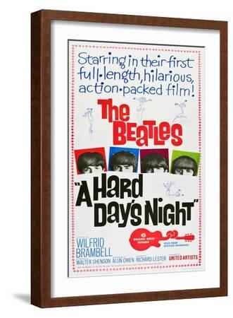 The Beatles Hard Days Night Reproduction Poster 1964 John Lennon Paul McCartney 