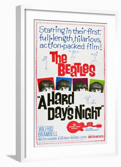 A Hard Day's Night, the Beatles, Paul Mccartney, John Lennon, George Harrison, Ringo Starr, 1964-null-Framed Art Print