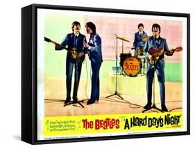 A Hard Days Night, Paul Mccartney, George Harrison, Ringo Starr, John Lennon, 1964-null-Framed Stretched Canvas