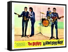 A Hard Days Night, Paul Mccartney, George Harrison, Ringo Starr, John Lennon, 1964-null-Framed Stretched Canvas