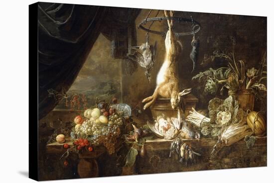 A Hare and Snipe Hanging from a Game-Ring..-Adriaen Utrecht-Stretched Canvas
