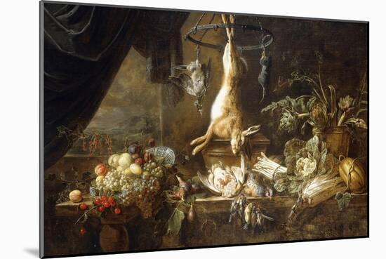A Hare and Snipe Hanging from a Game-Ring..-Adriaen Utrecht-Mounted Giclee Print