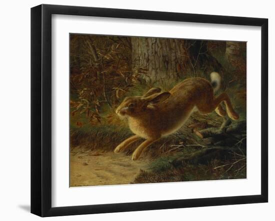 A Hare in a Landscape-Emma Mulvad-Framed Giclee Print