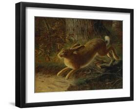 A Hare in a Landscape-Emma Mulvad-Framed Giclee Print